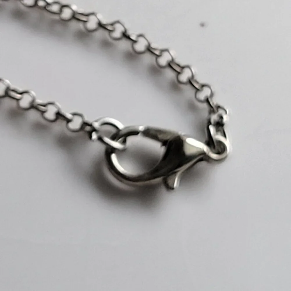 Necklace Purple Stone Silver Tone Women's 18